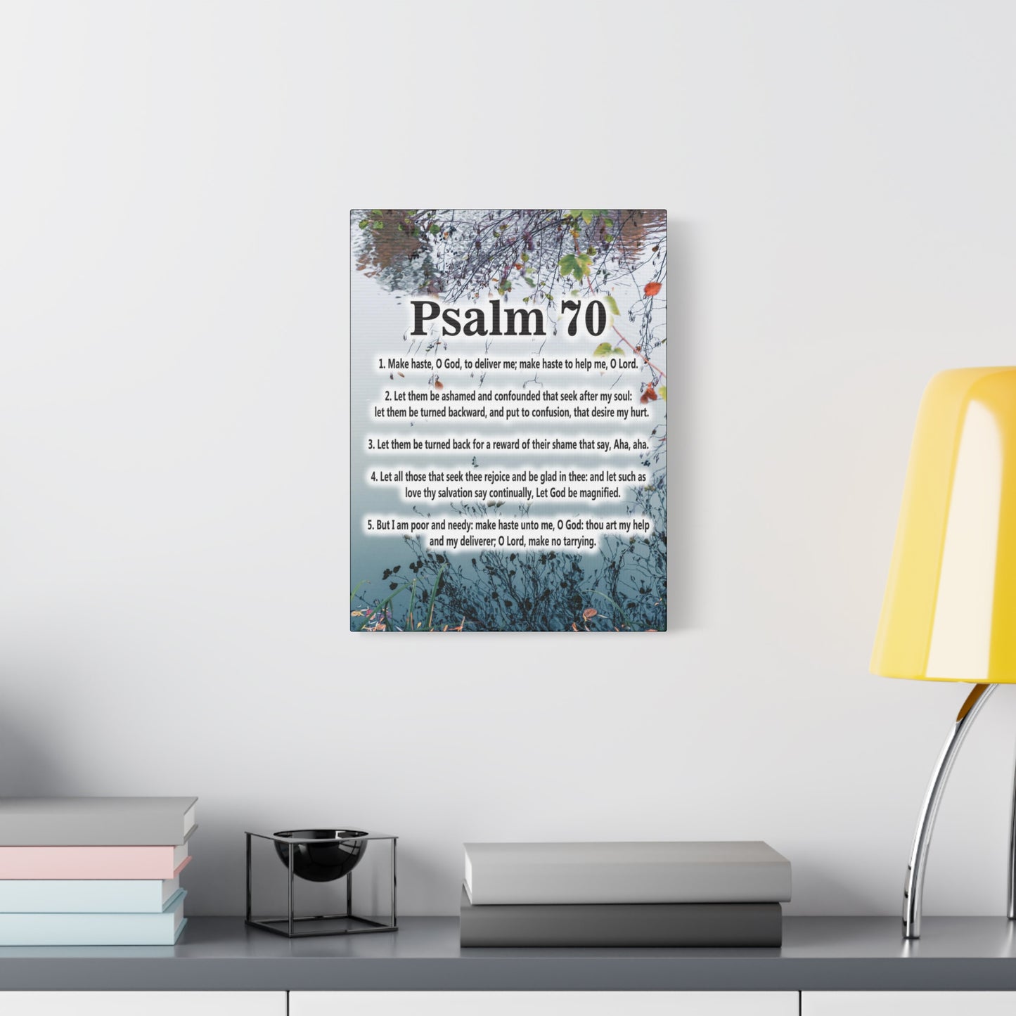 Scripture Walls Make Haste Psalm 70:1 Christian Wall Art Bible Verse Print Ready to Hang