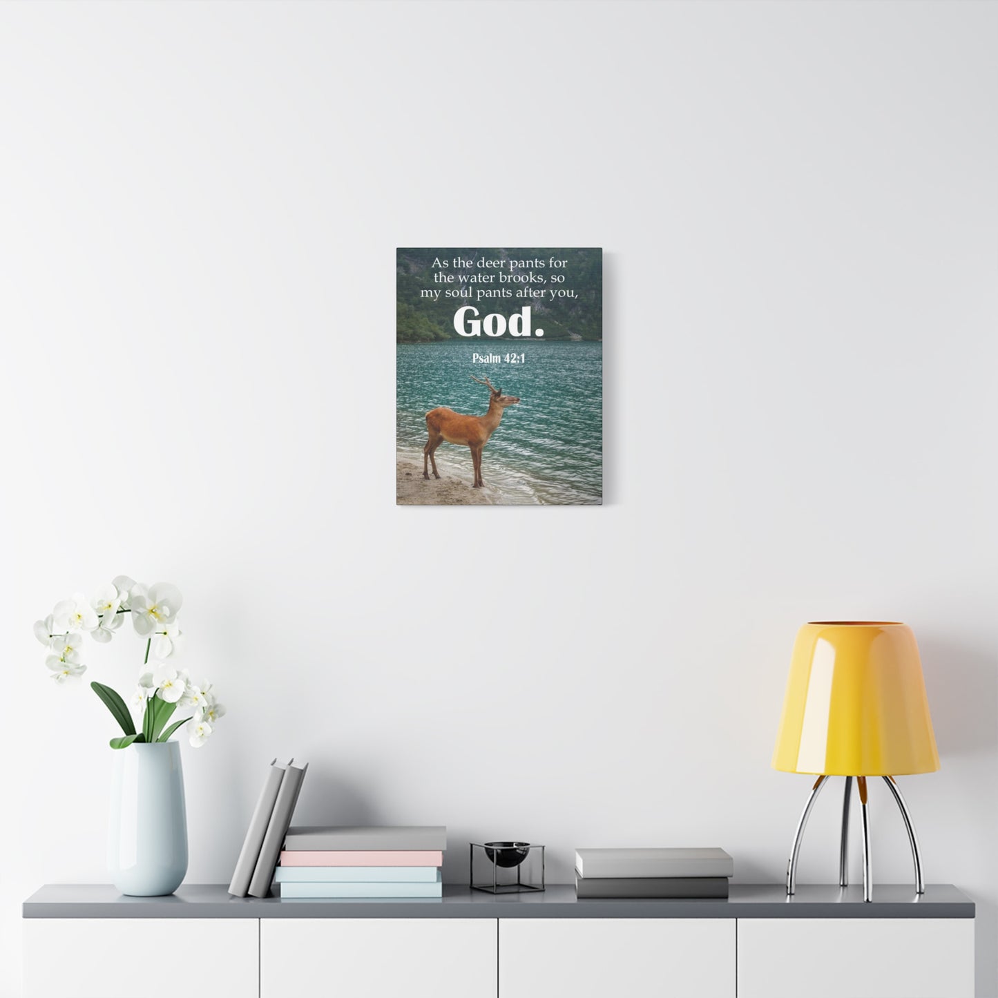 Scripture Canvas Soul Pants Psalm 42:1 Christian Wall Art Bible Verse Print Ready to Hang