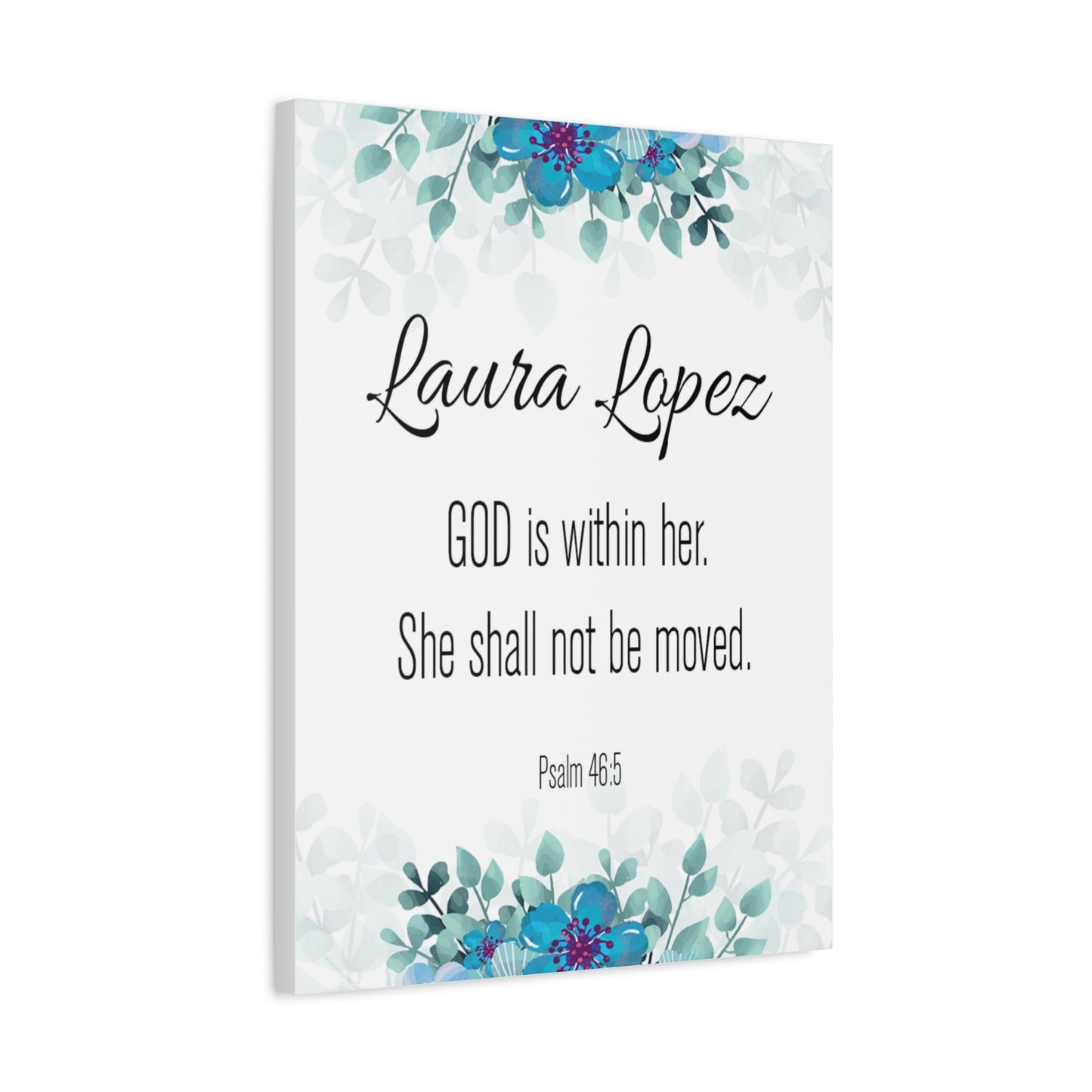 Personalized Scripture Walls God Is Within Her Psalm 46:5 Bible Chapter Canvas Christian Wall Art Ready to Hang