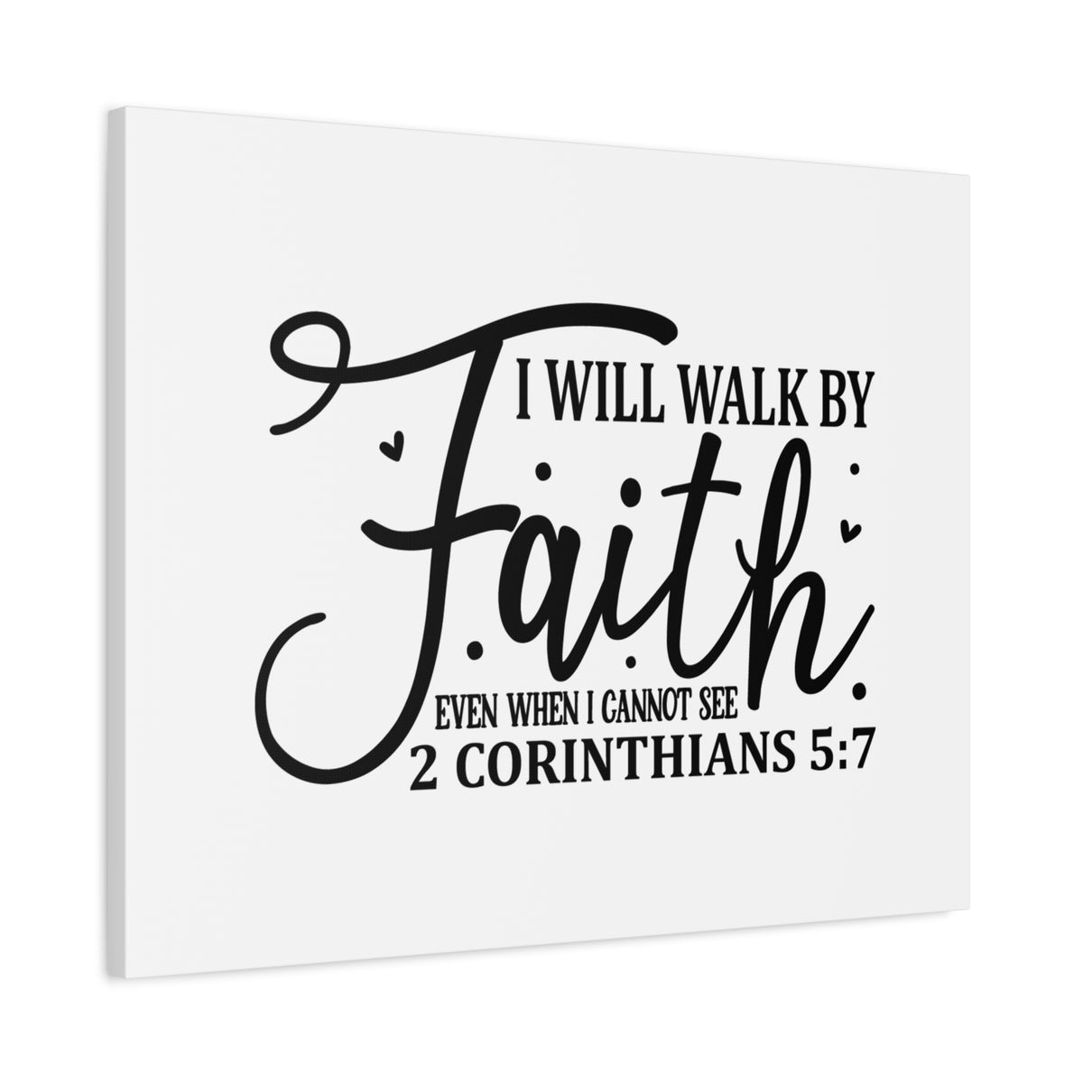 Scripture Canvas Walk By Faith 2 Corinthians 5:7 Christian Wall Art Bible Verse Print Ready to Hang