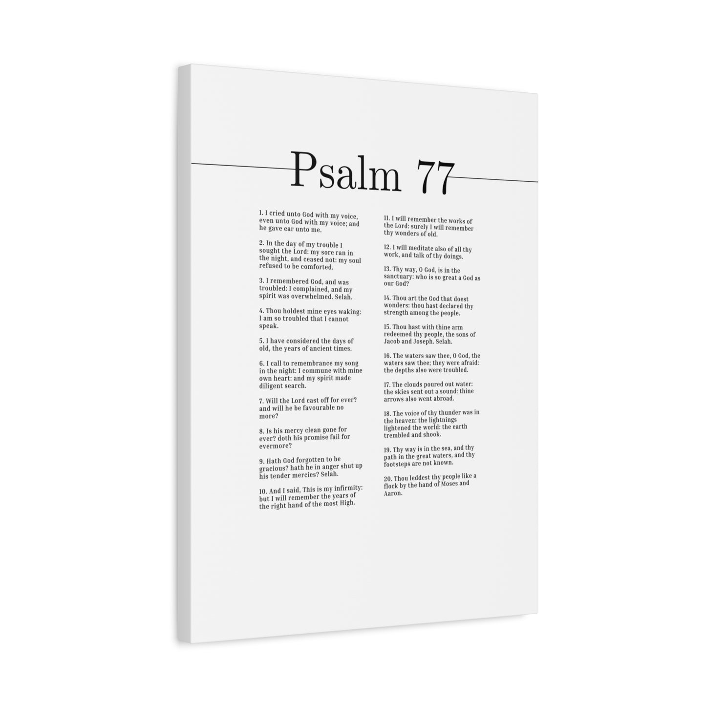 Scripture Canvas I Remembered God Psalm 77 Christian Wall Art Bible Verse Print Ready to Hang