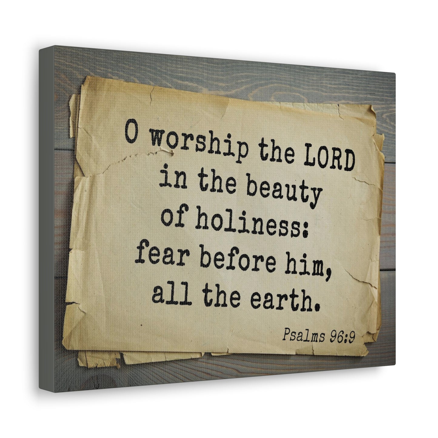 Worship The Lord Psalms 96:9 Bible Verse Canvas Christian Wall Art Bible Verse Print Ready To Hang