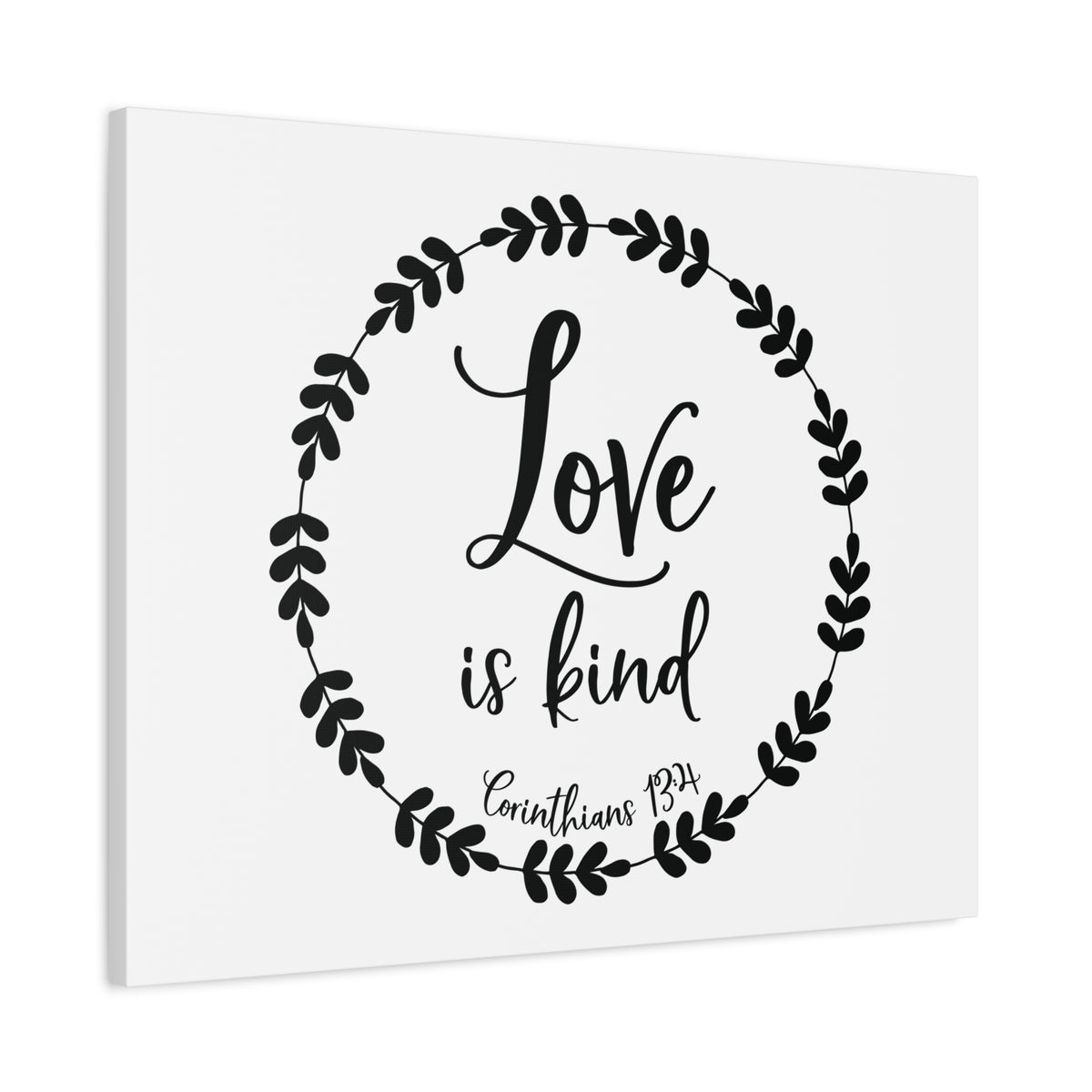 Scripture Canvas Love Is Kind Corinthians 13:4 Christian Wall Art Bible Verse Print Ready to Hang