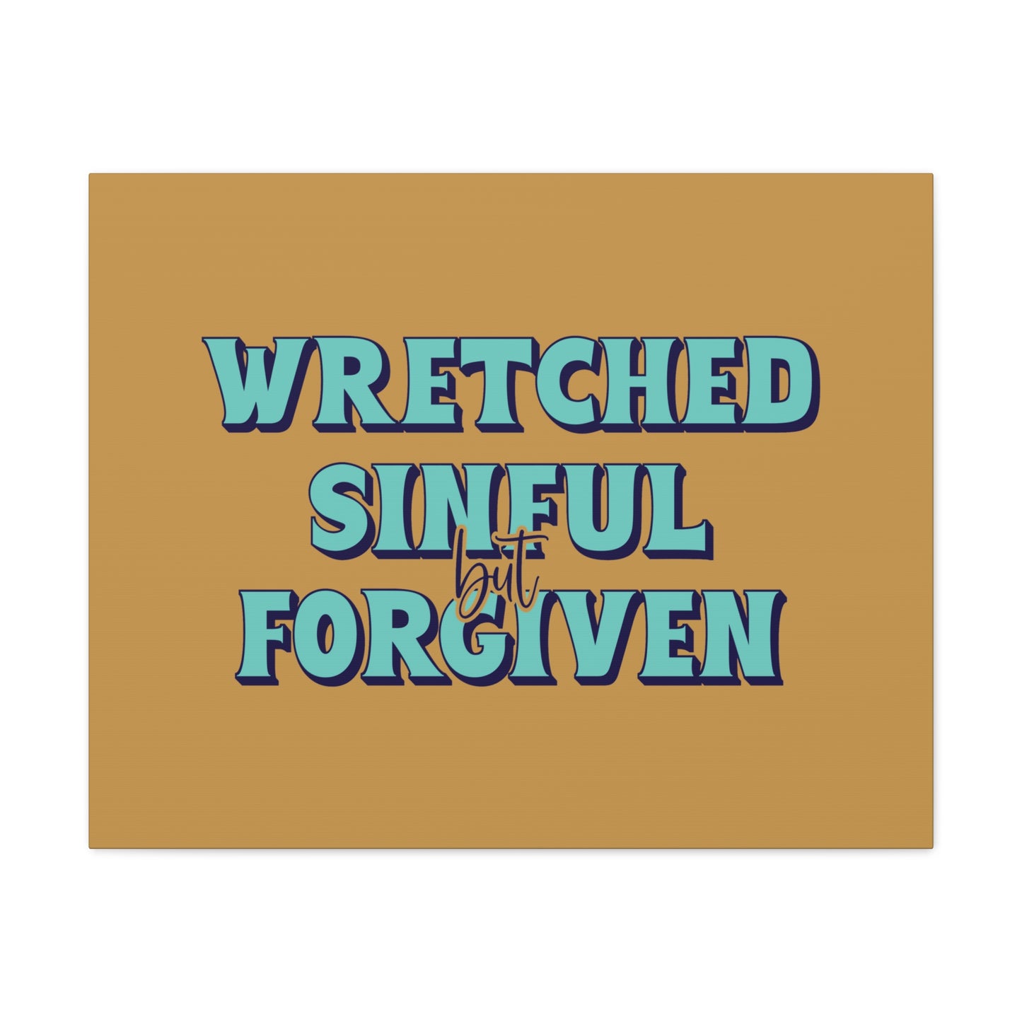 But Forgiven Orange 1 John 1:9 Bible Canvas Christian Wall Art Ready to Hang