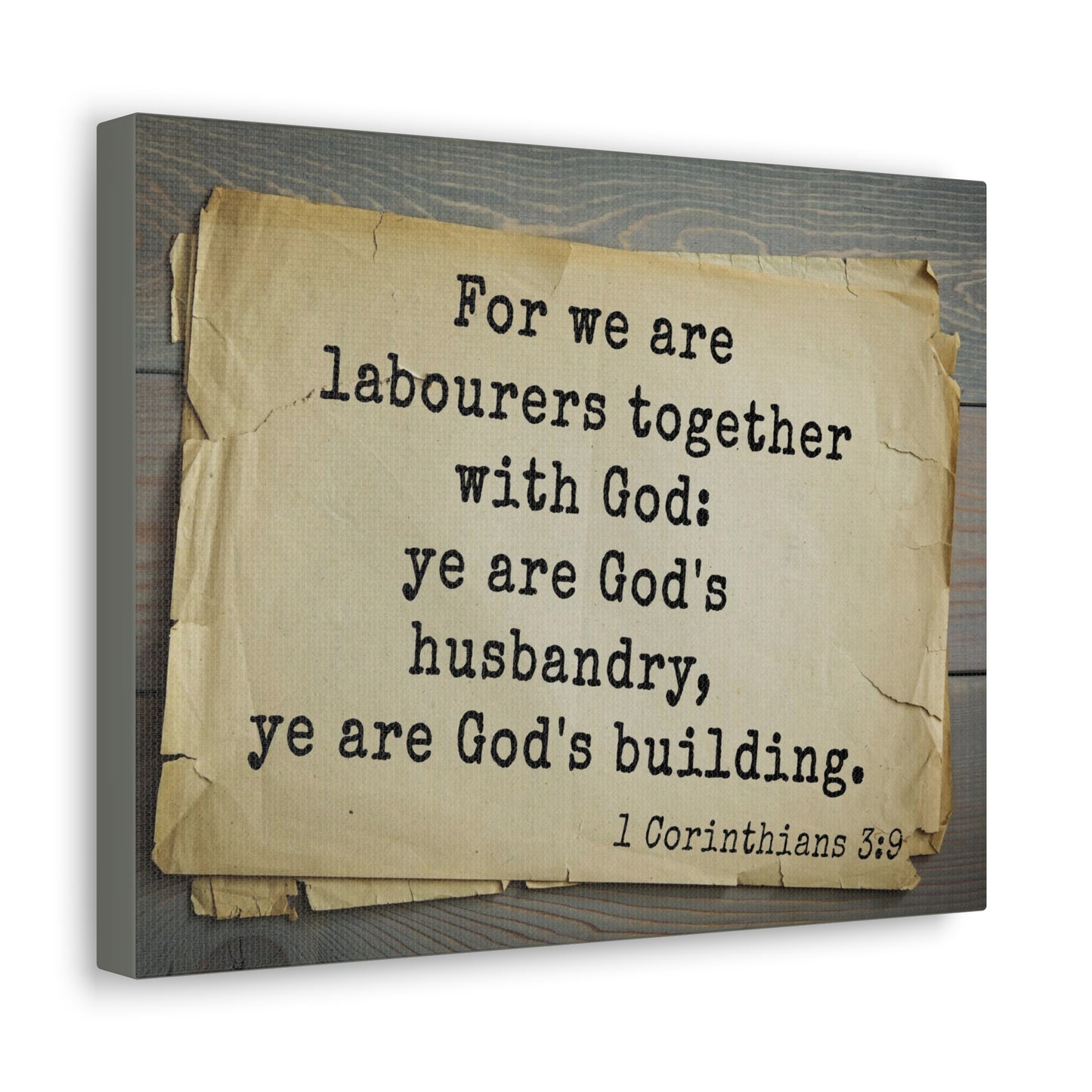 Together With God 1 Corinthians 3:9 Bible Verse Canvas Christian Wall Art Bible Verse Print Ready To Hang