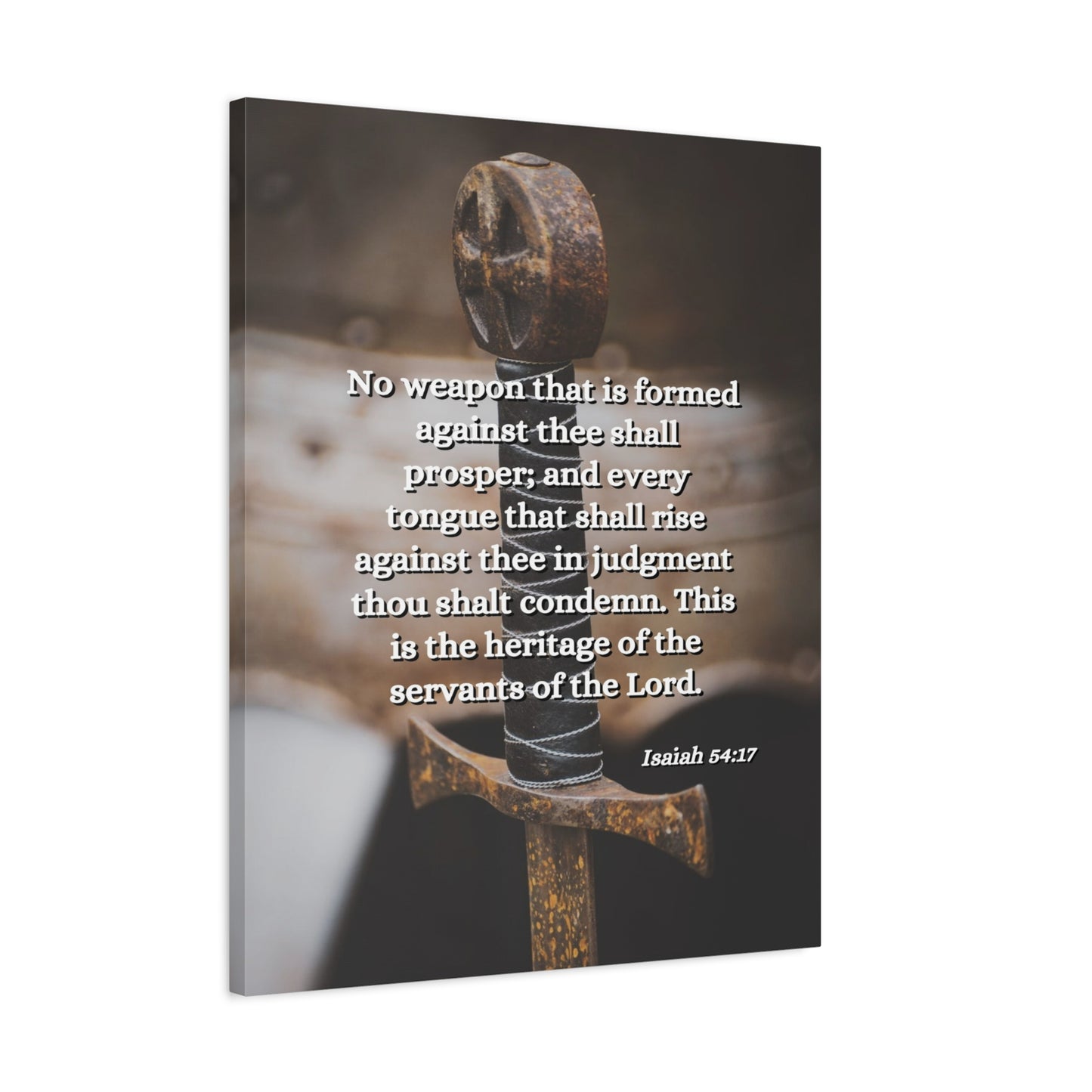 Scripture Walls No Weapon Isaiah 54:17 Bible Verse Canvas Christian Wall Art Ready to Hang