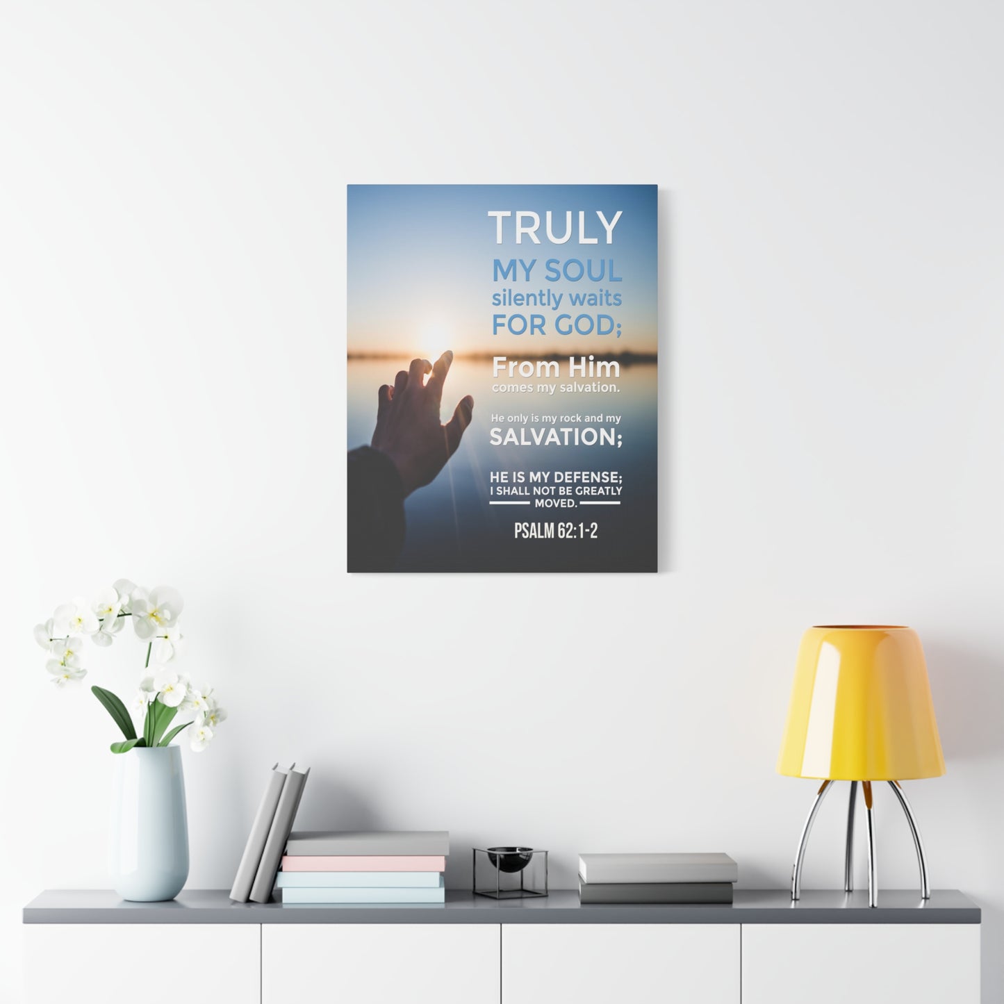 Scripture Walls My Defense Psalm 62:1-2 Christian Wall Art Bible Verse Print Ready to Hang