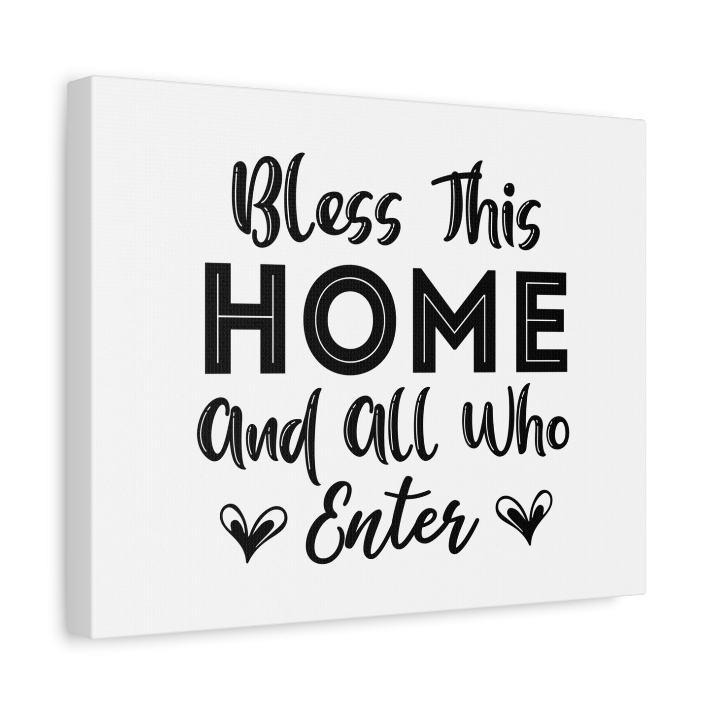 Scripture Canvas Bless This Home And All Who Enter 1 Samuel 25:6 Christian Wall Art Bible Verse Print Ready to Hang