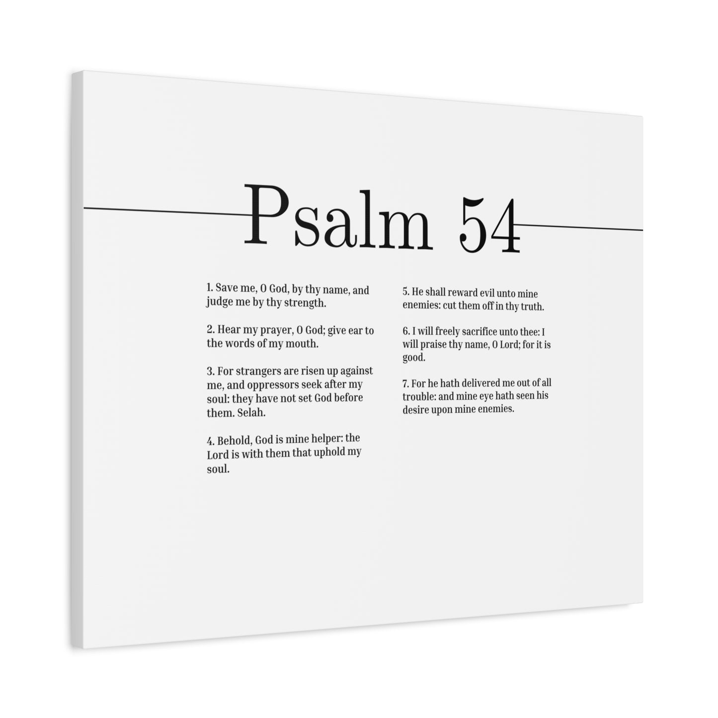 Scripture Canvas Save Me, O God Psalm 54 Christian Wall Art Bible Verse Print Ready to Hang