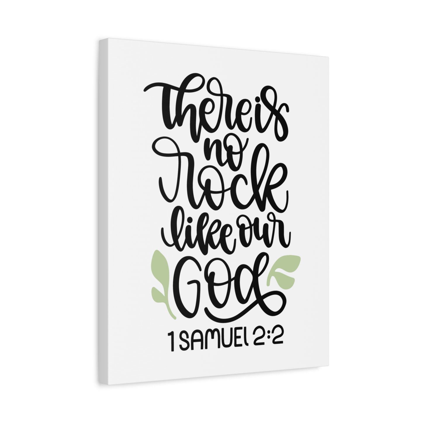 Scripture Canvas Our God 1 Samuel 2:2 Christian Wall Art Bible Verse Print Ready to Hang