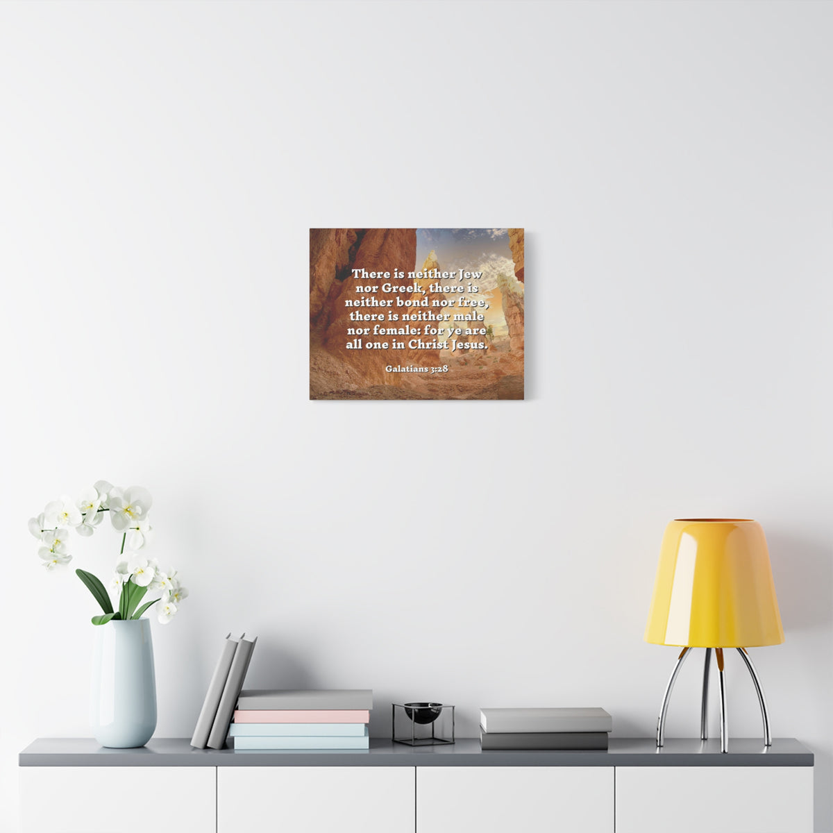 Scripture Canvas All One Galatians 3:28 Christian Wall Art Bible Verse Print Ready to Hang