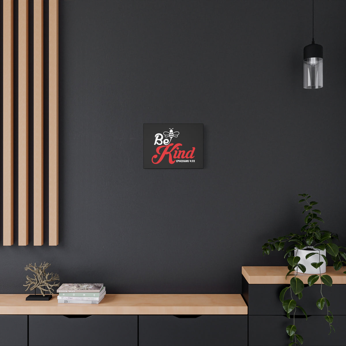 Scripture Canvas Bee Kind Ephesians 4:32 Christian Wall Art Bible Verse Print Ready to Hang