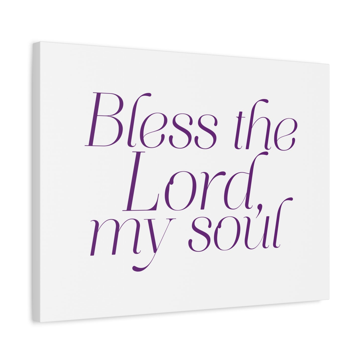 Scripture Walls Bless The Lord My Soul Purple Psalm 103:1 Bible Verse Canvas Christian Wall Art Ready to Hang