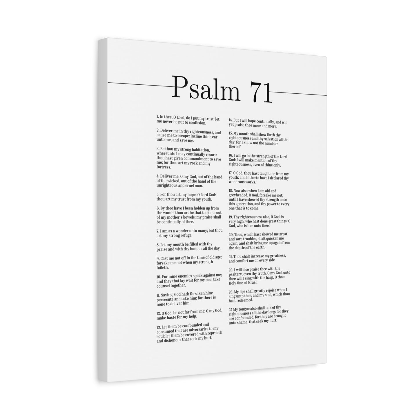 Scripture Canvas O Thou Holy One Of Israel Psalm 71 Christian Wall Art Bible Verse Print Ready to Hang