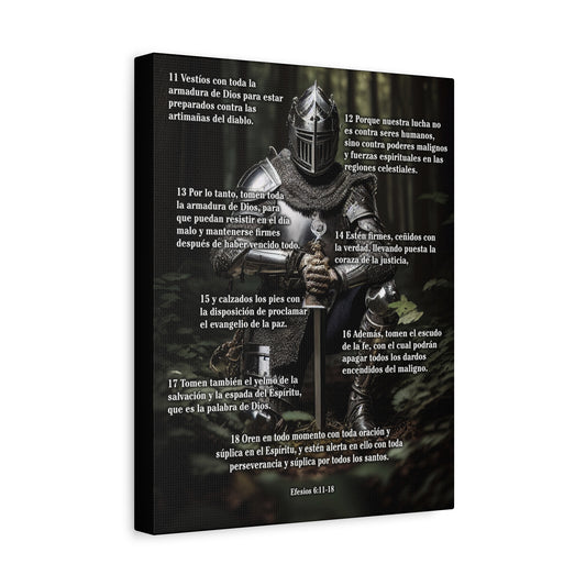 Scripture Walls Armor Of God Ephesians 6:11-18 Spanish Soldier Kneels Christian Wall Art Print Ready to Hang Unframed
