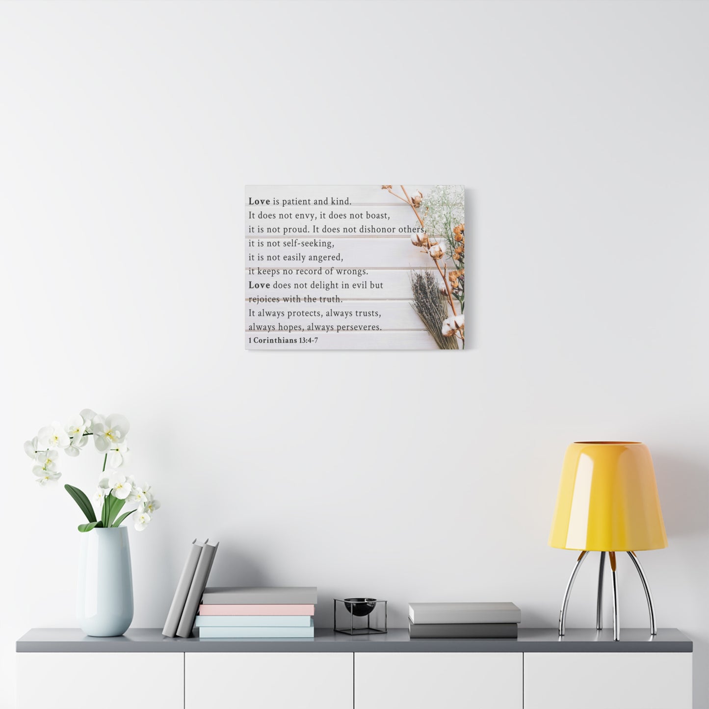 Scripture Walls Love is 1 Corinthians 13:4-7 Bible Verse Canvas Christian Wall Art Ready to Hang Unframed