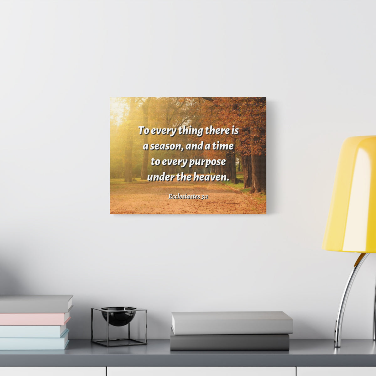 Scripture Canvas Purpose Ecclesiastes 3:1 Christian Wall Art Bible Verse Print Ready to Hang