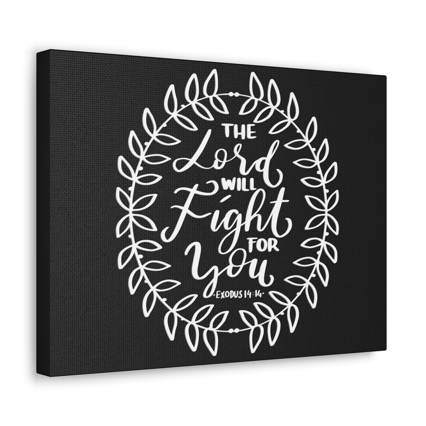 The Lord Will Fight Exodus 14:14 Bible Verse Canvas Christian Wall Art Ready to Hang