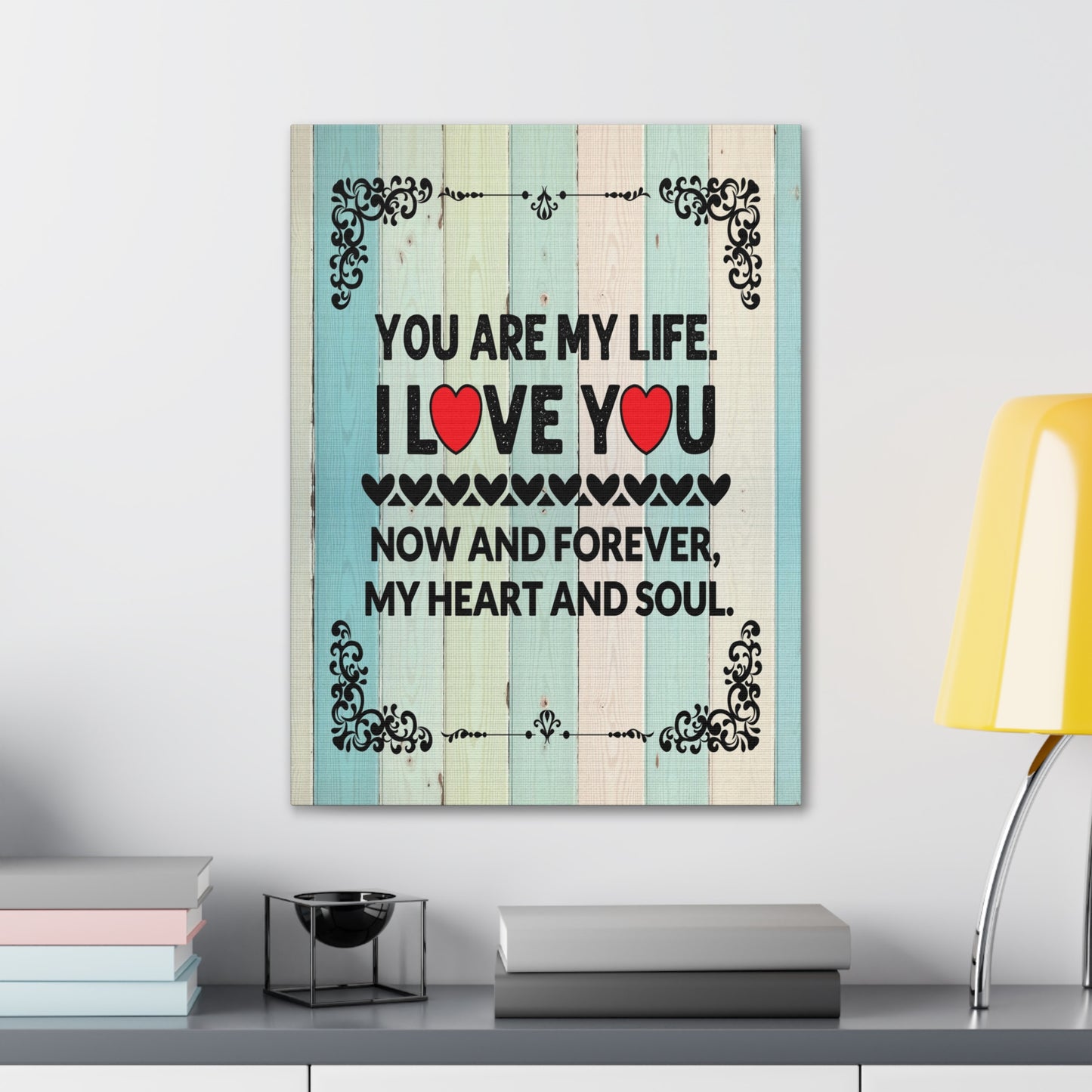 To My Wife You Are My Life Canvas Wall Art – Heartfelt Romantic Gift for Home Decor