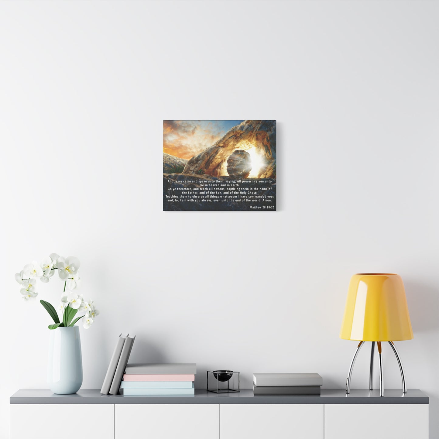 Matthew 28:18-20 The Great Commission Canvas – Christian Wall Art, Ready to Hang