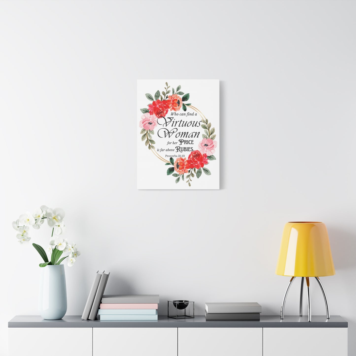 Scripture Walls Proverbs 31:10 A Virtuous Woman Bible Verse Canvas Christian Wall Art Ready to Hang Unframed