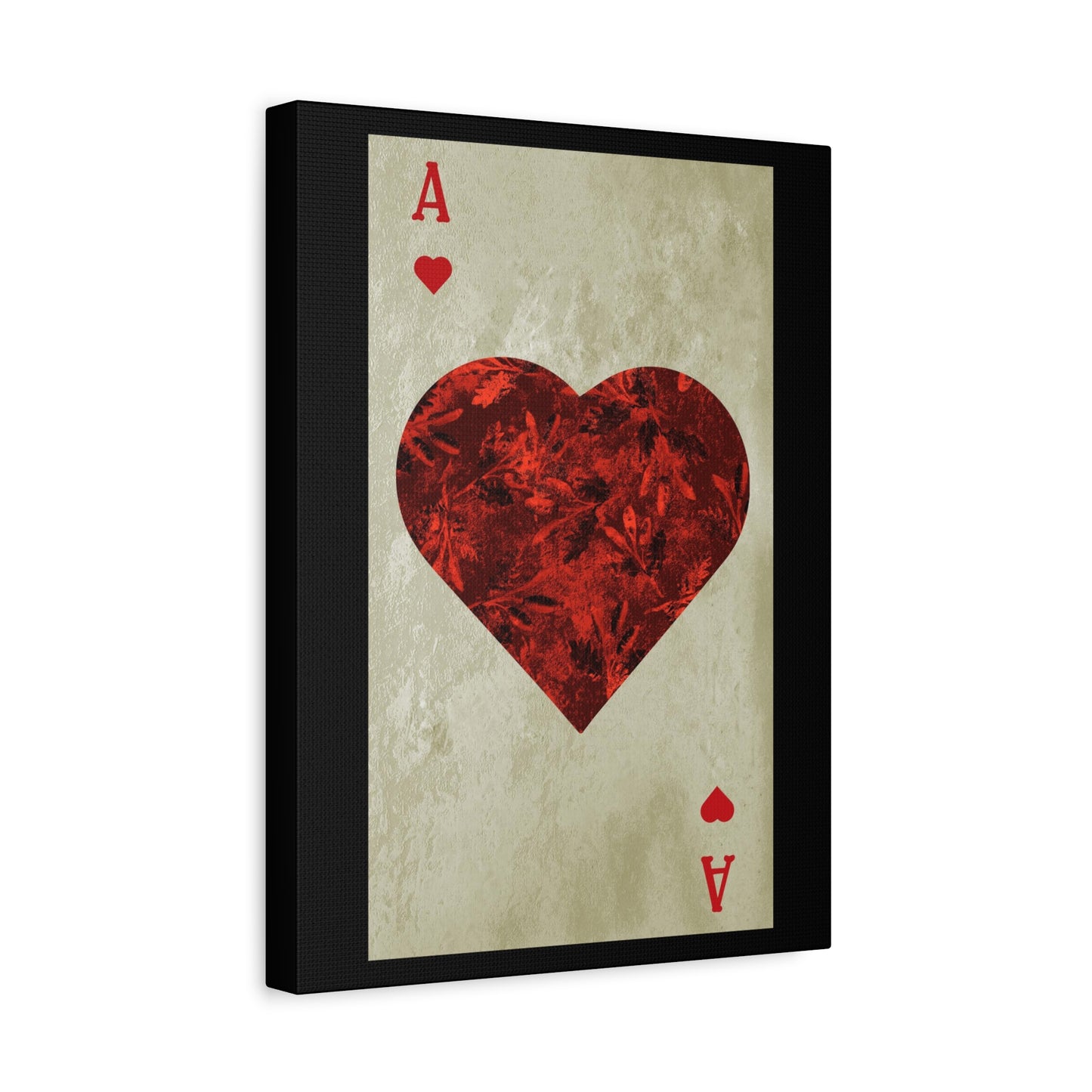 Ace Of Hearts Playing Card Canvas Wall Art for Home Decor Ready-to-Hang