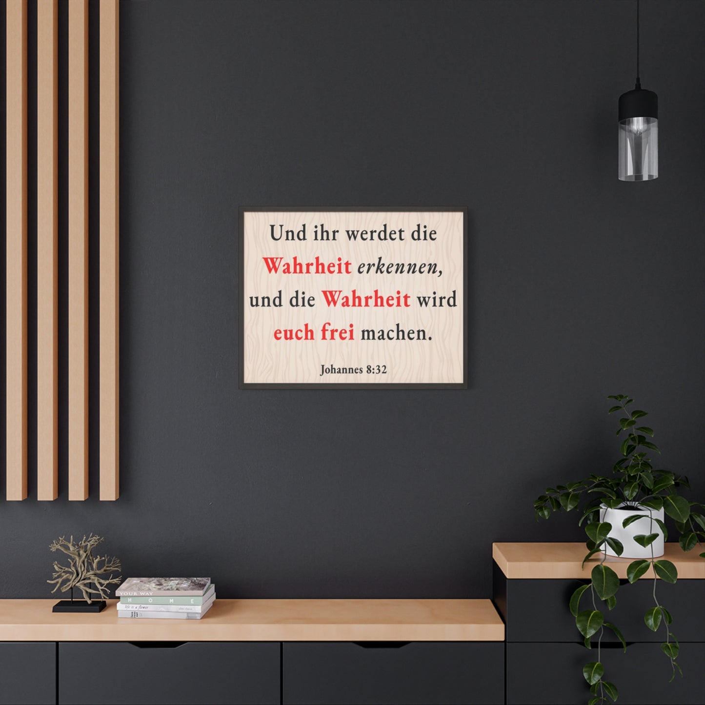Scripture Walls Johannes 8:32 John 8:32 Truth Will Set You Free Bible Verse Canvas Christian Wall Art Ready to Hang Unframed