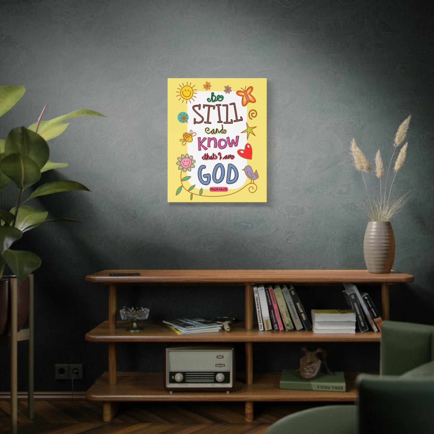 Scripture Walls Know That I Am God Psalm 46:10 Bible Verse Canvas Christian Wall Art Ready to Hang