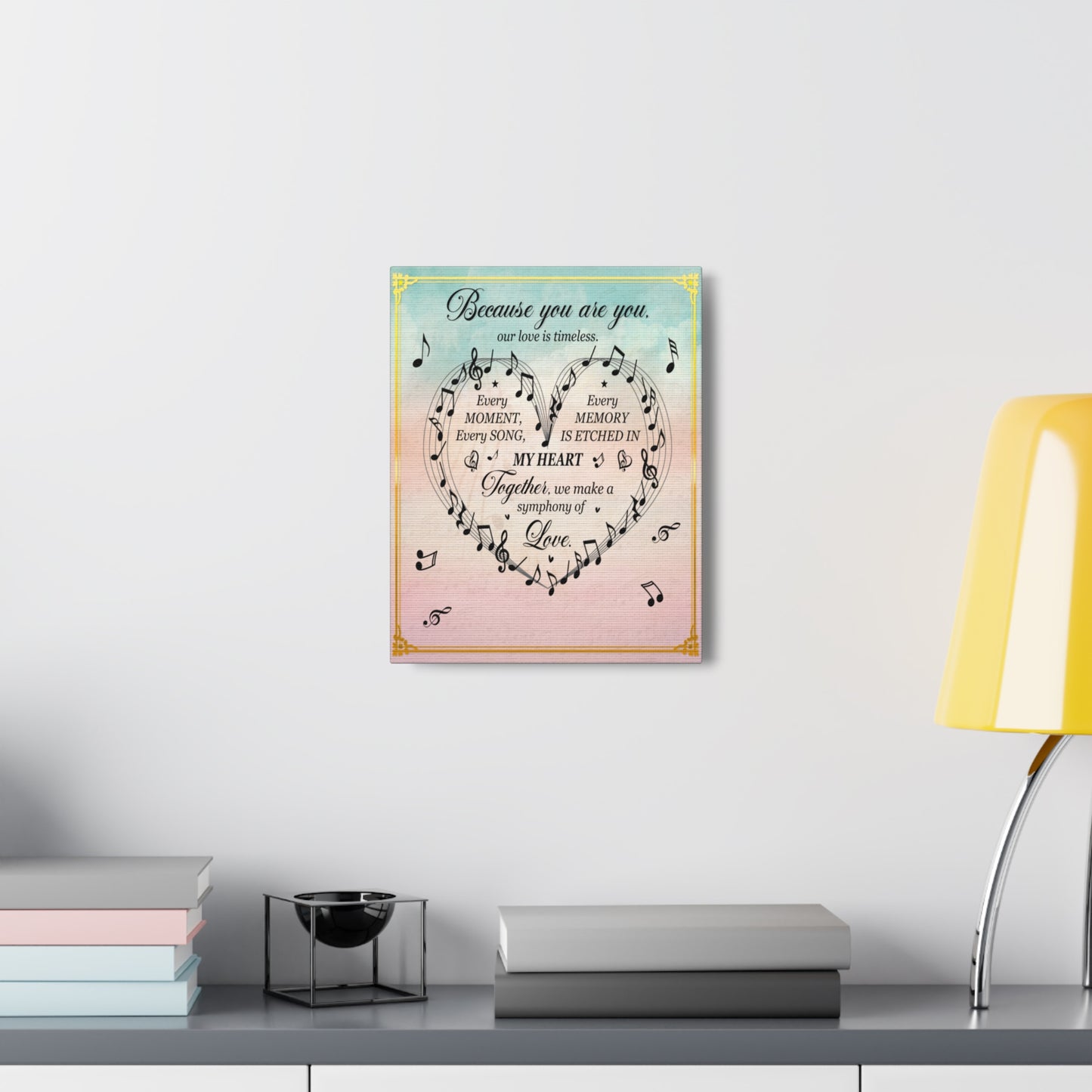 To My Wife Symphony of Love Canvas Wall Art - Romantic Gift for Her