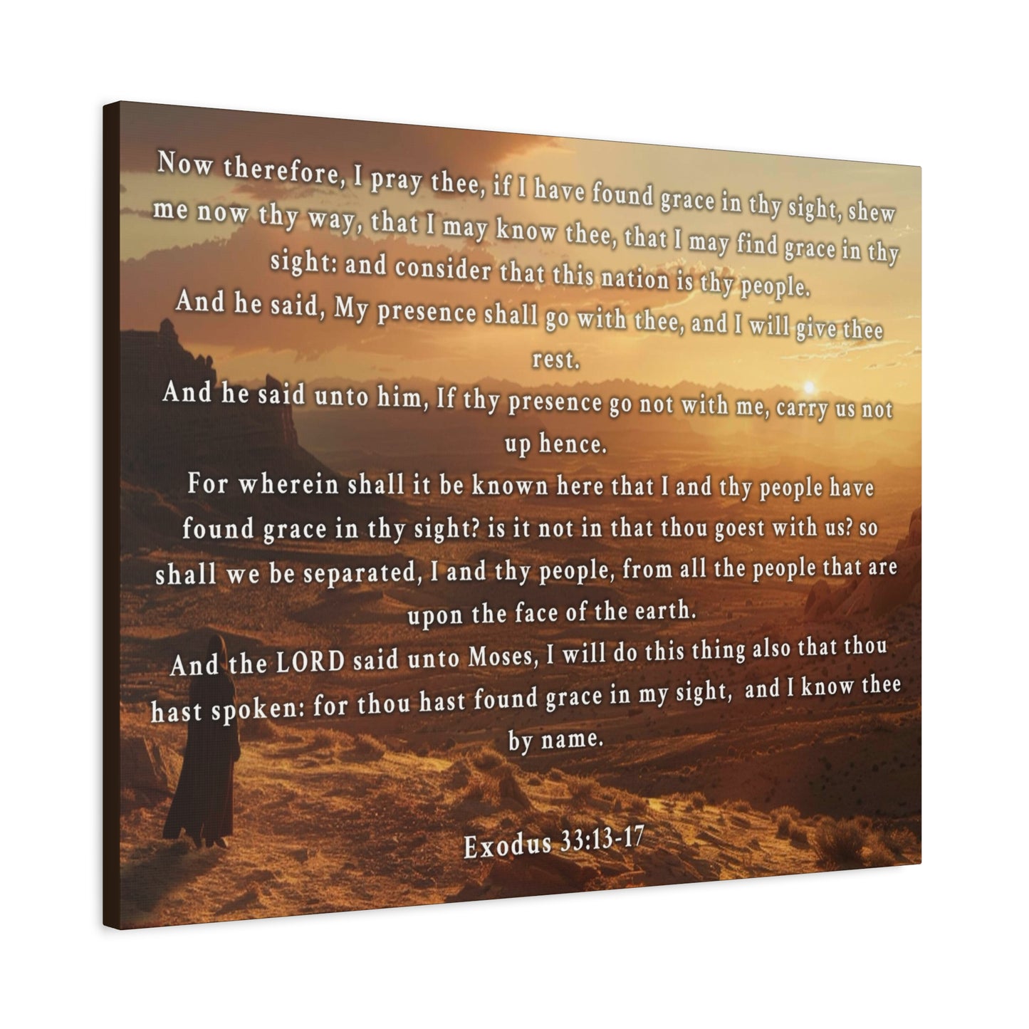 Scripture Walls Exodus 33:13-17 KJV Christian Wall Art Print Ready to Hang Unframed