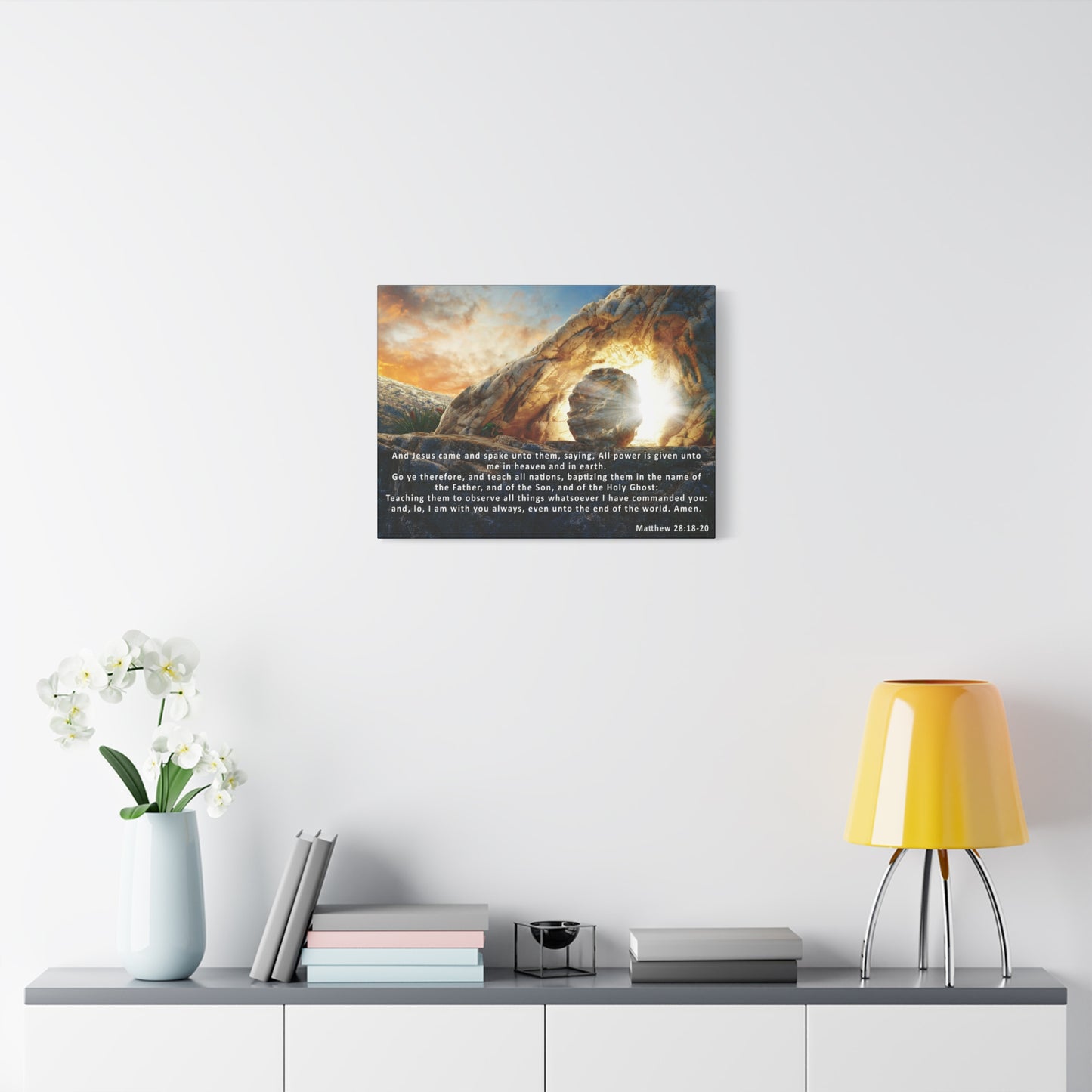 Matthew 28:18-20 The Great Commission Canvas – Christian Wall Art, Ready to Hang