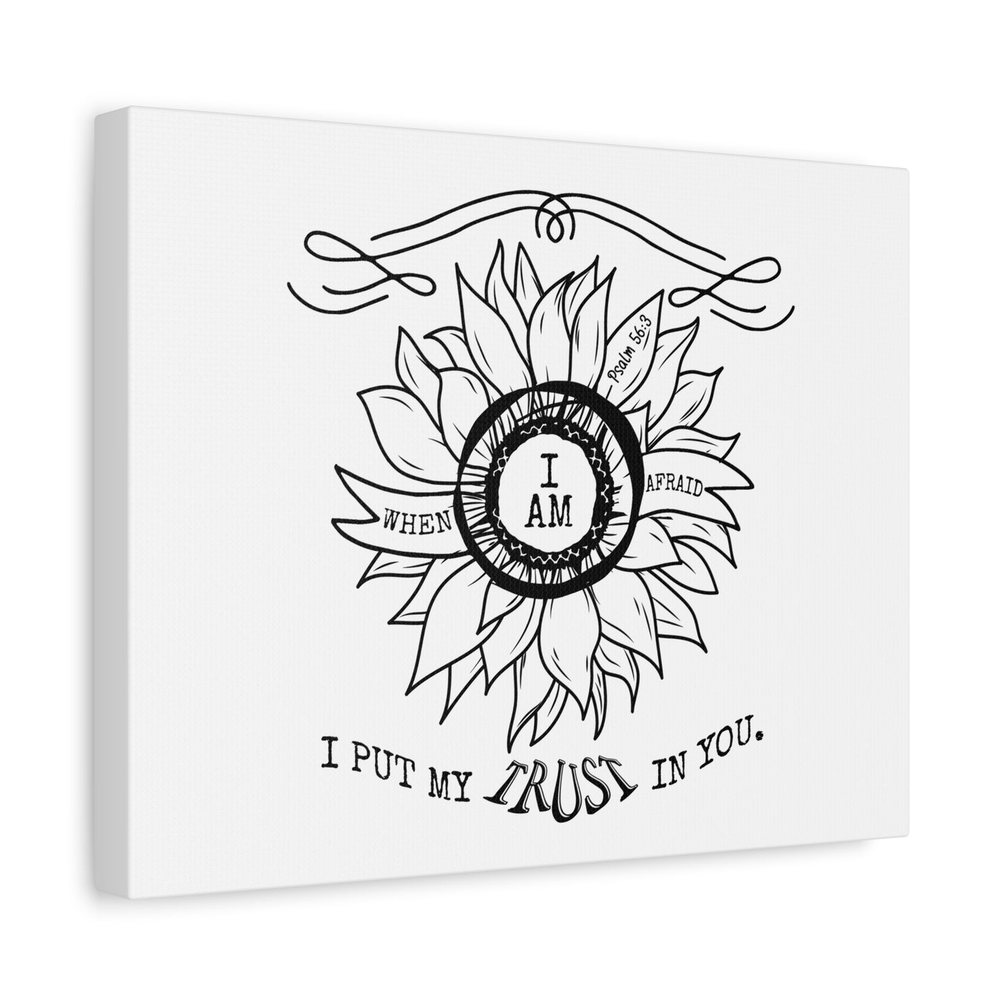 Scripture Canvas I Put My Trust In You Psalm 56:3 Christian Wall Art Bible Verse Print Ready to Hang