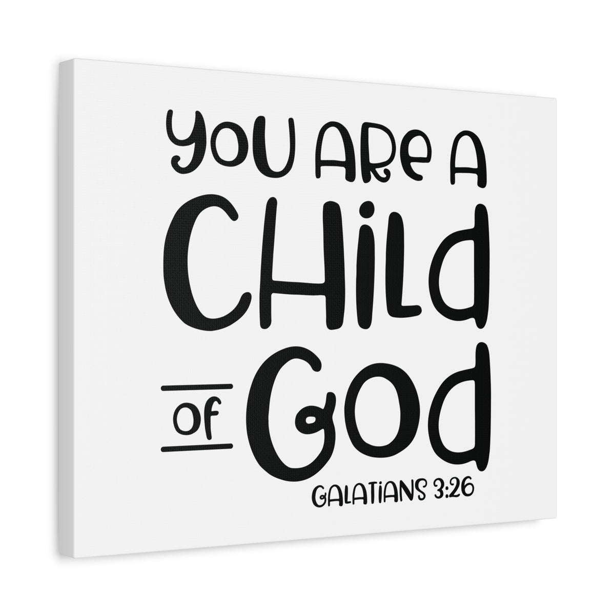 Scripture Canvas Child Of God Galatians 3:26 Christian Wall Art Bible Verse Print Ready to Hang