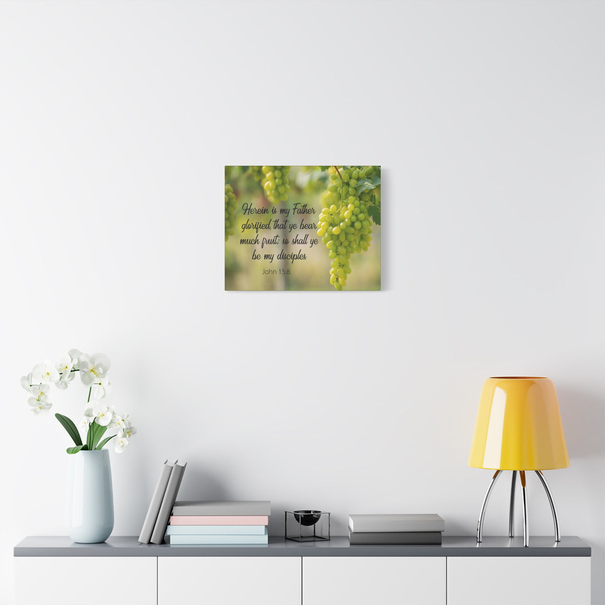 Scripture Canvas Herein is My Father 15:8 Christian Wall Art Bible Verse Print Ready to Hang