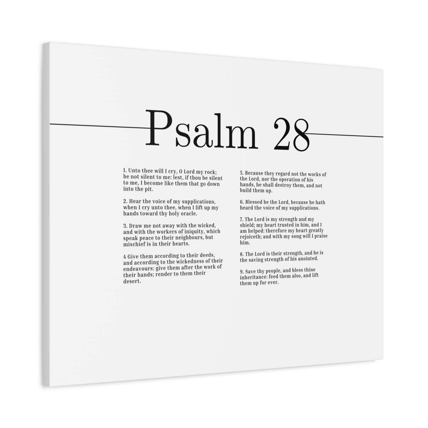 Scripture Canvas Blessed Be The Lord Psalm 28 Christian Wall Art Bible Verse Print Ready to Hang