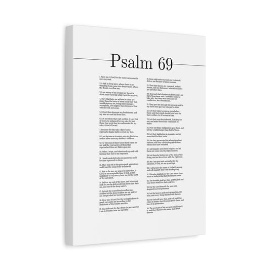 Scripture Canvas O Lord, God Of Hosts Psalm 69 Christian Wall Art Bible Verse Print Ready to Hang