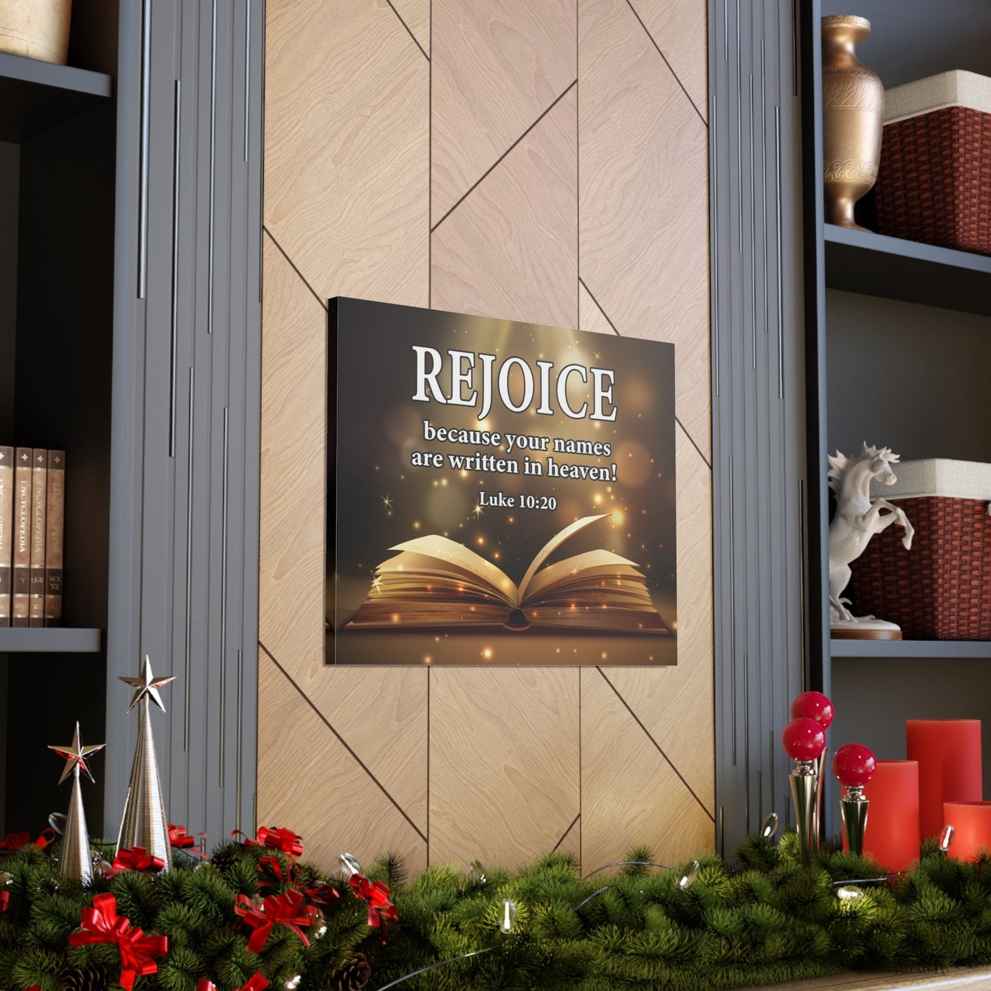 Your Names in Heaven Luke 10:20 Scripture Wall Art Christian Home Decor