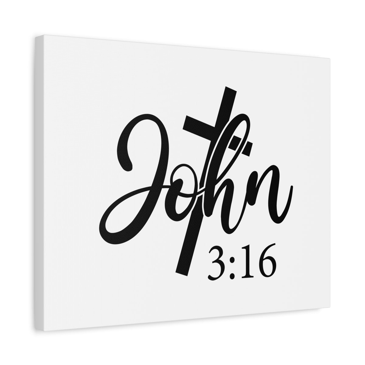 Scripture Canvas John 3:16 Christian Wall Art Bible Verse Print Ready to Hang