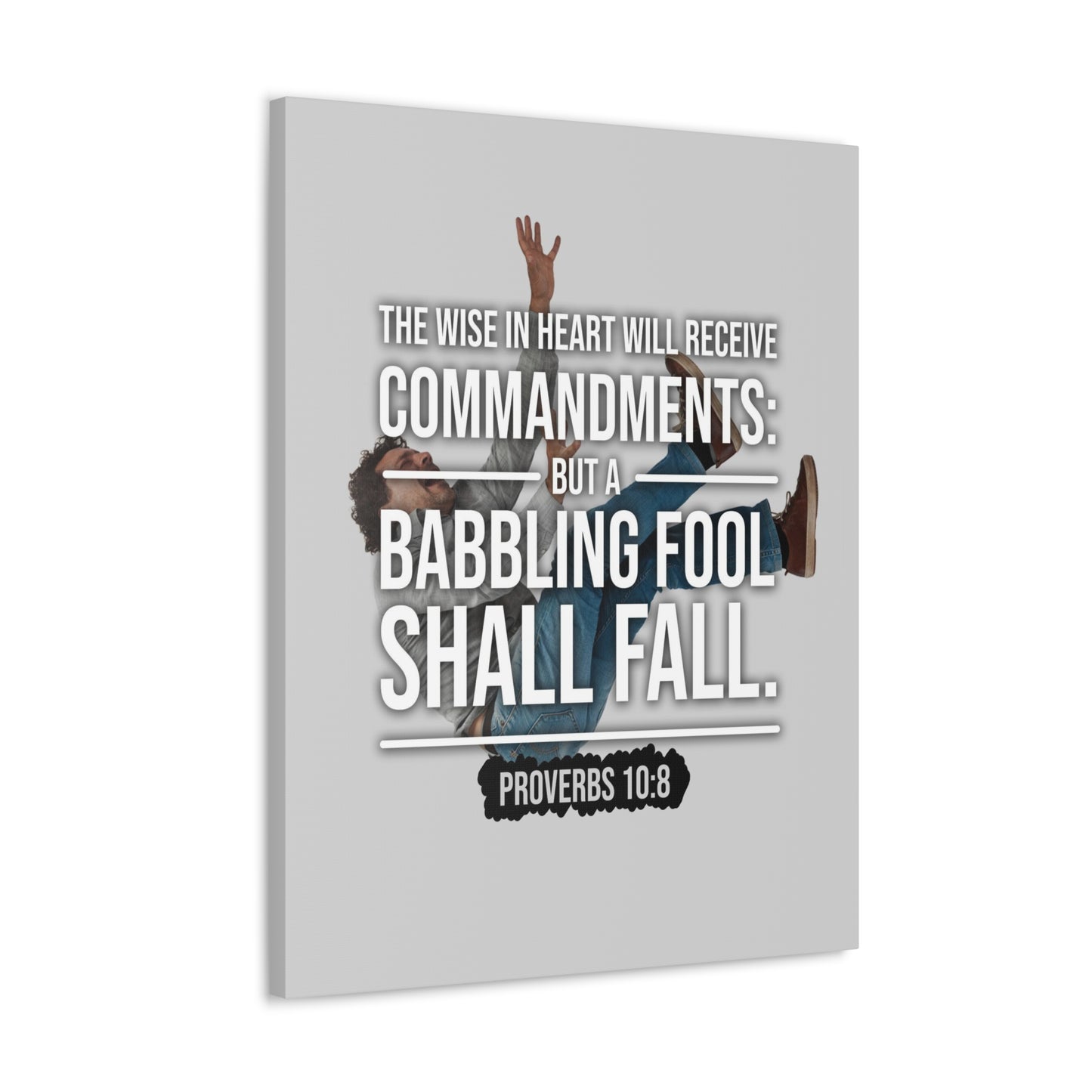 Wise In Heart Proverbs 10:8 Christian Wall Art Bible Verse Print Ready to Hang