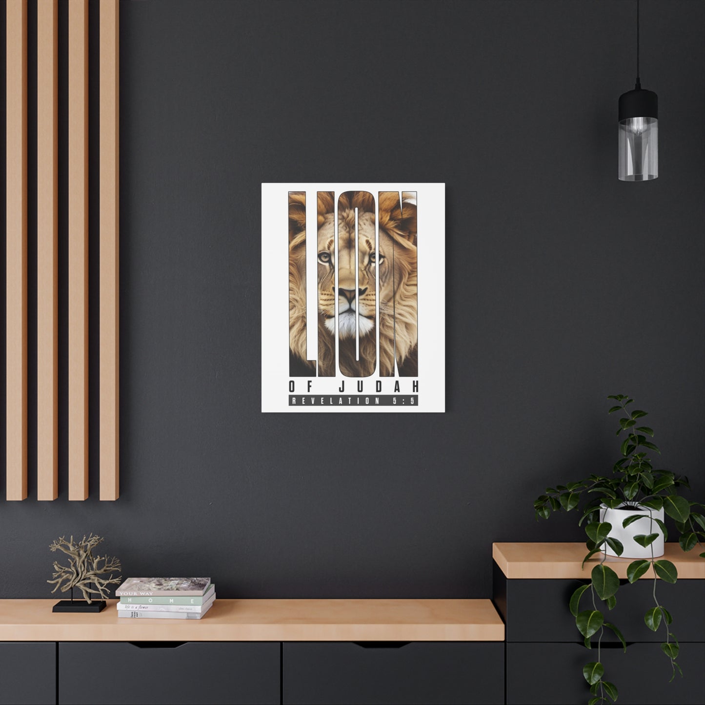 Scripture Walls Revelation 5:5 Lion of Judah Bible Verse Canvas Christian Wall Art Ready to Hang Unframed