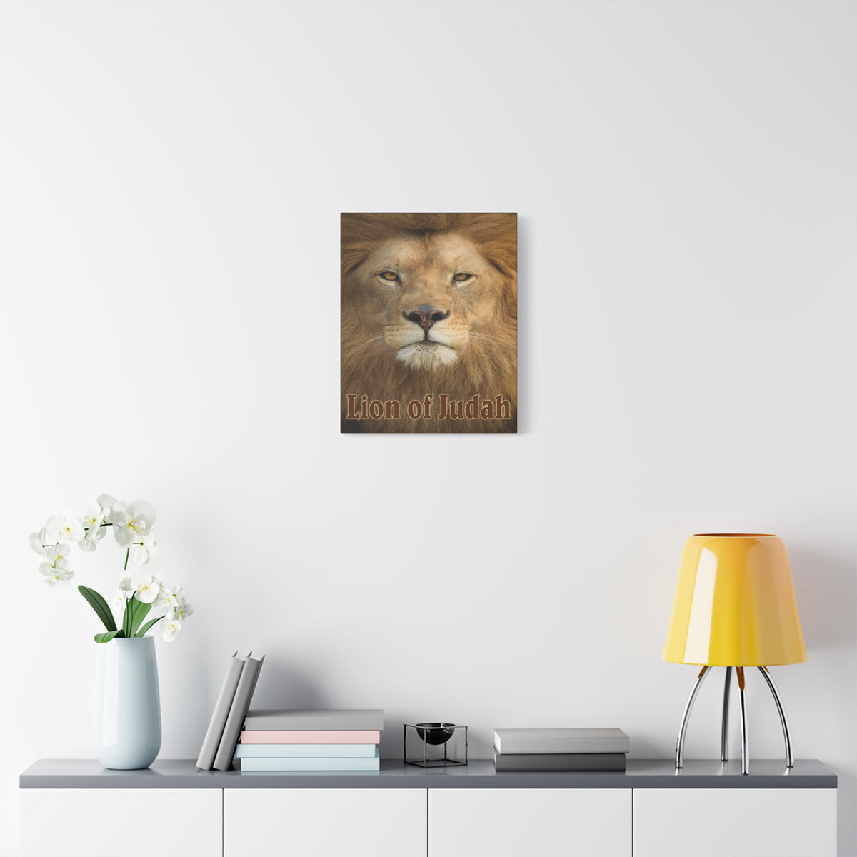 Scripture Canvas Lion of Judah Christian Wall Art Bible Verse Print Ready to Hang