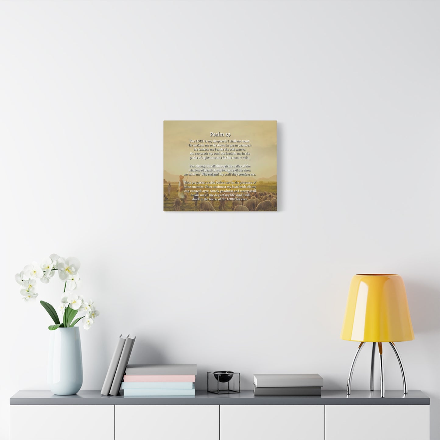 Scripture Walls Lord Is My Shepherd Herding Psalm 23 Bible Verse Canvas Christian Wall Art Ready to Hang