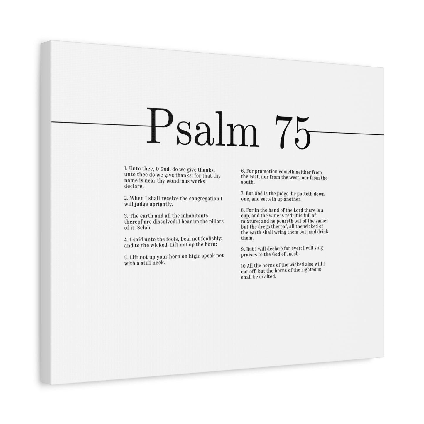 Scripture Canvas God Is The Judge Psalm 75 Christian Wall Art Bible Verse Print Ready to Hang