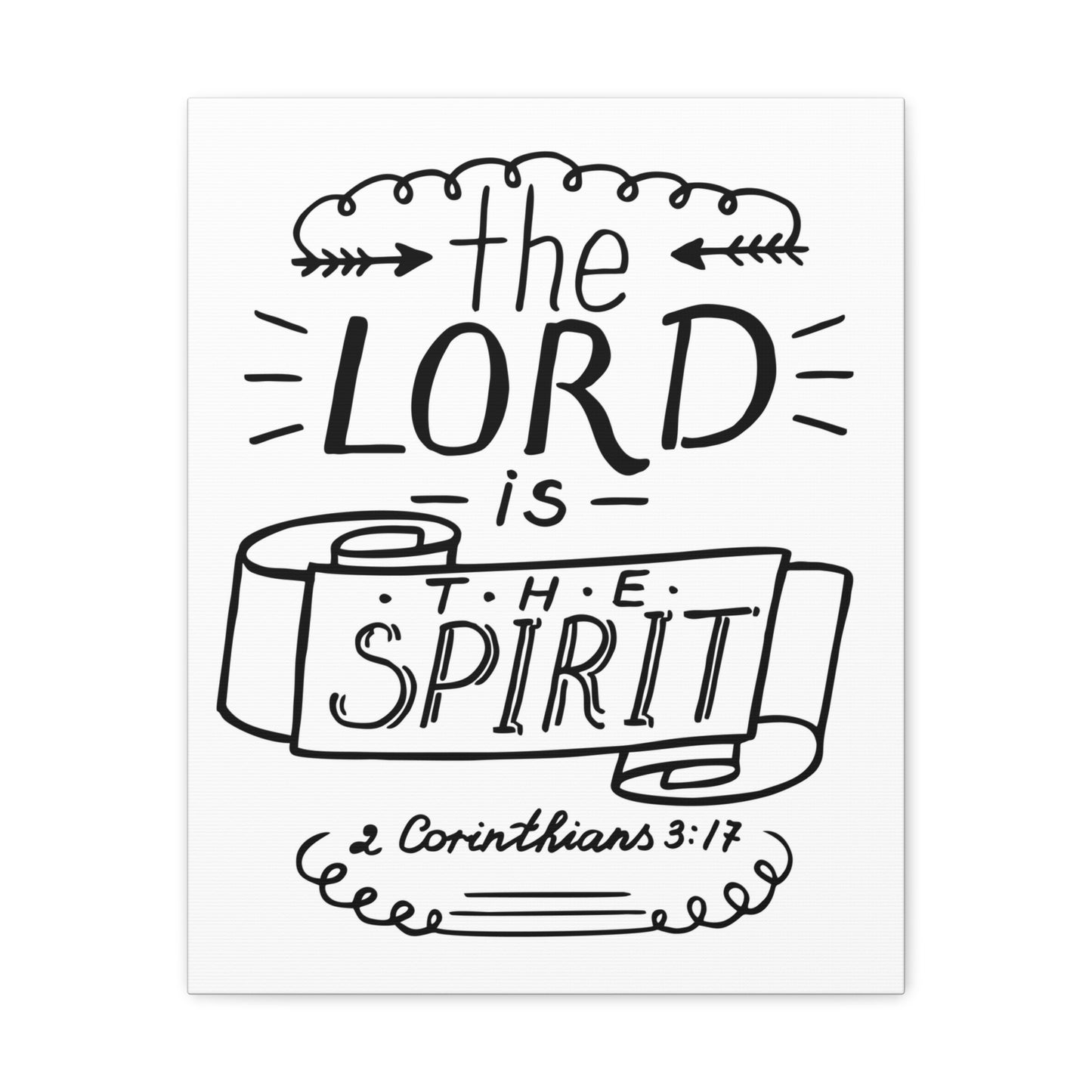 The Lord is The Spirit 2 Corinthians 3:17 Christian Wall Art Bible Verse Print Ready To Hang