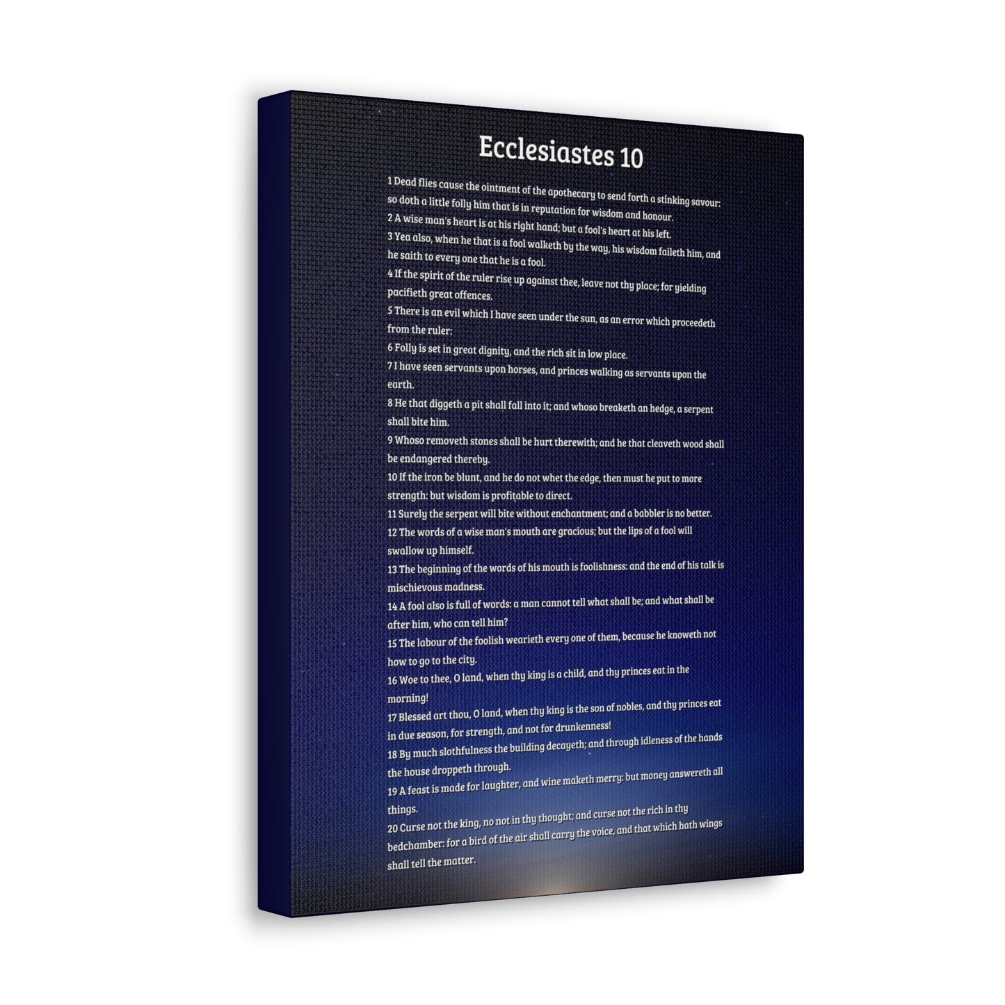 Wisdom & Folly Ecclesiastes 10 Bible Verse Canvas Christian Wall Art Ready to Hang
