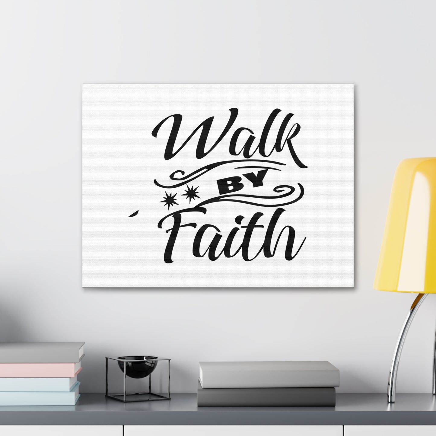Walk By Faith 2 Corinthians 5:7 Two Star Christian Wall Art Bible Verse Print Ready to Hang