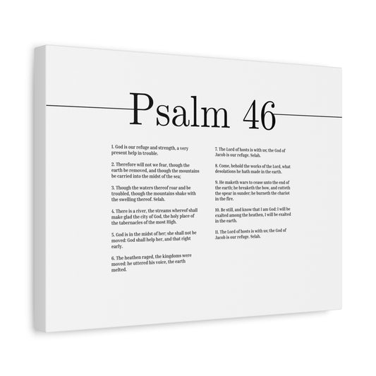 Scripture Canvas God Is Our Refuge And Strength Psalm 46 Christian Wall Art Bible Verse Print Ready to Hang