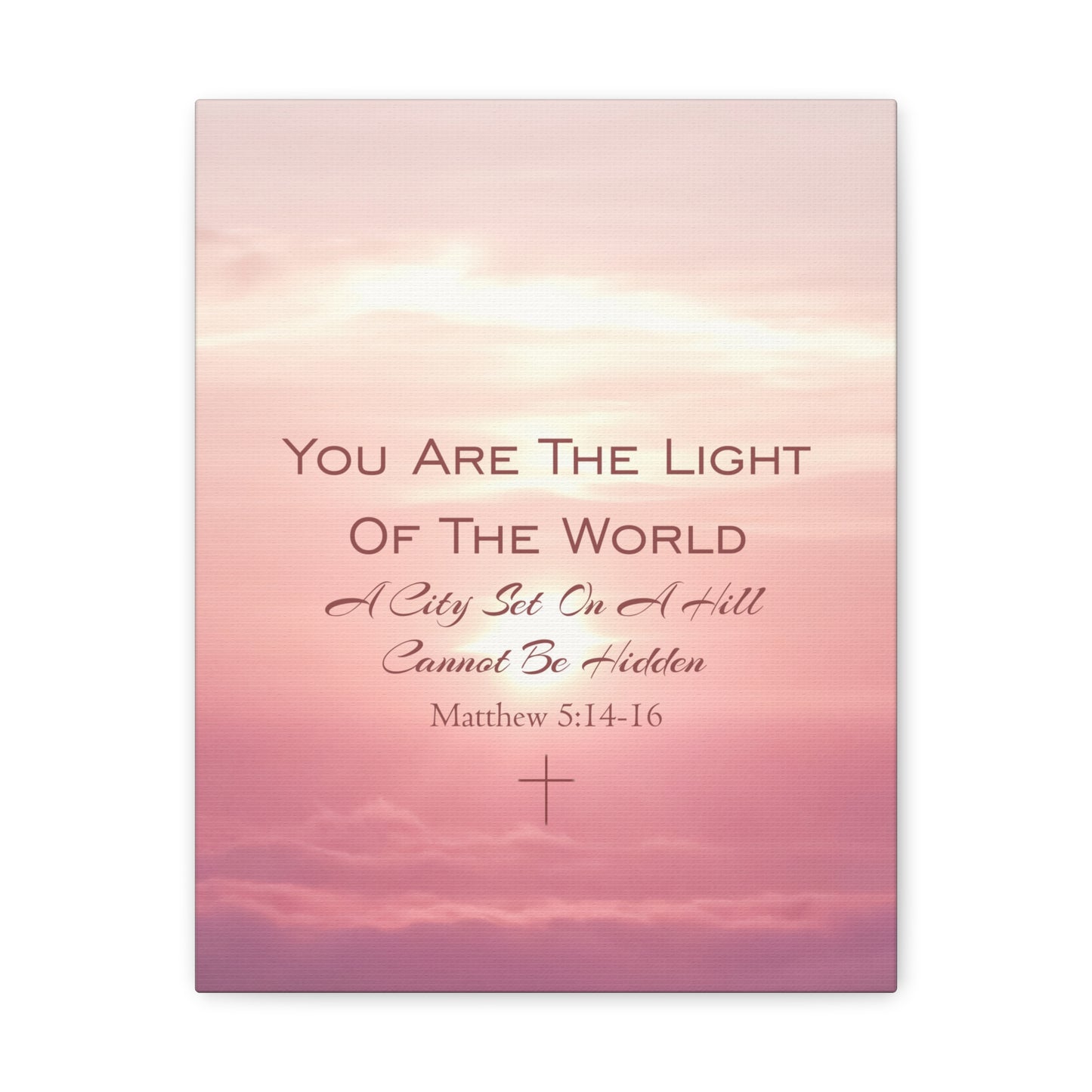 You Are The Light Matthew 5:14-16 Christian Wall Art Bible Verse Print Ready to Hang