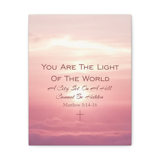 You Are The Light Matthew 5:14-16 Christian Wall Art Bible Verse Print Ready to Hang