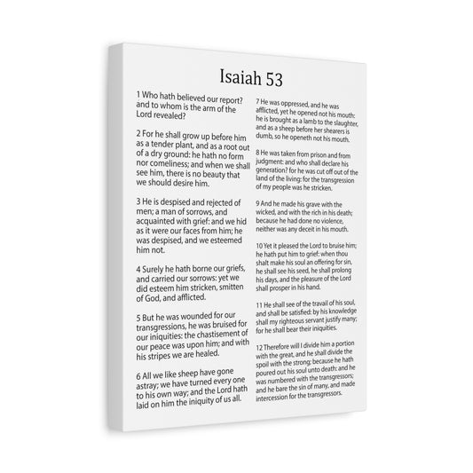 Scripture Walls Isaiah Chapter 53 White Christian Wall Art Print Ready to Hang Unframed